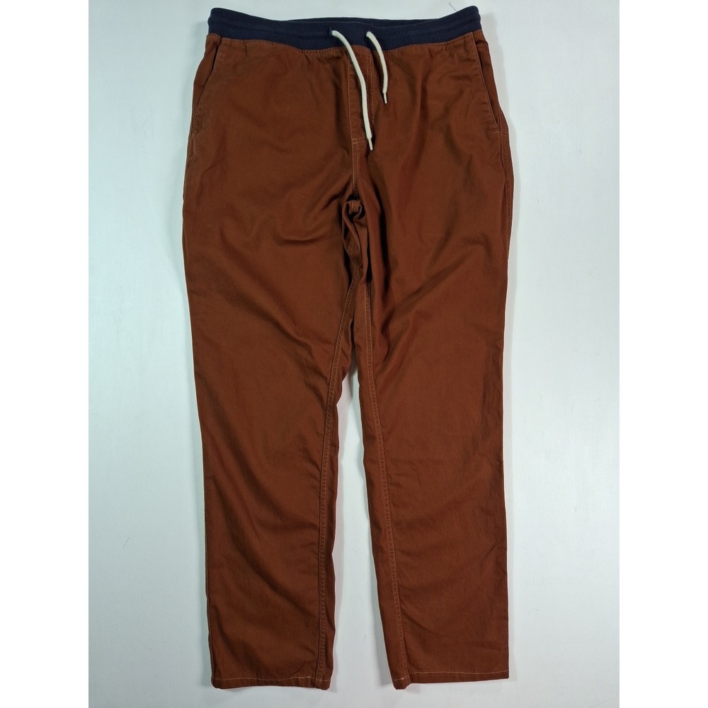 Vans Mens XL Rust Brown Elastic Waist Drawstring Jogger Chino Pants Pullover